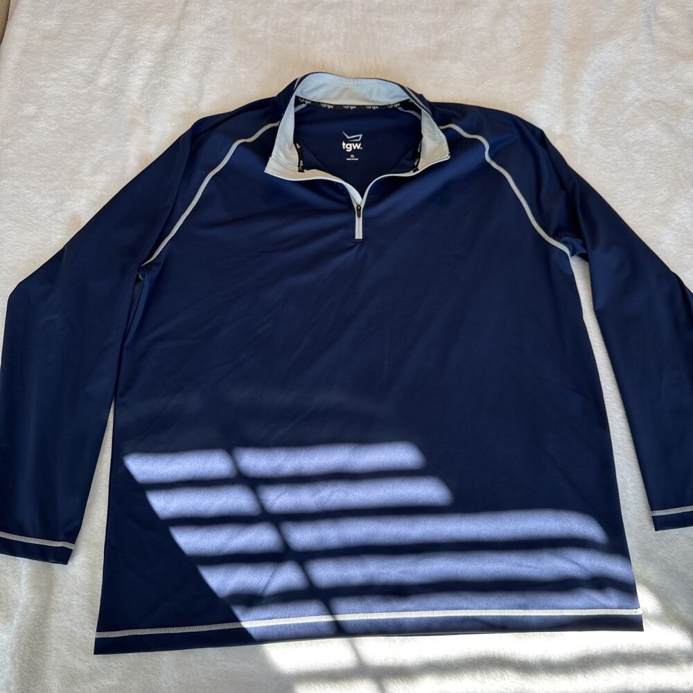 TGW 1/4 Zip Pullover Golf Blue Men XL